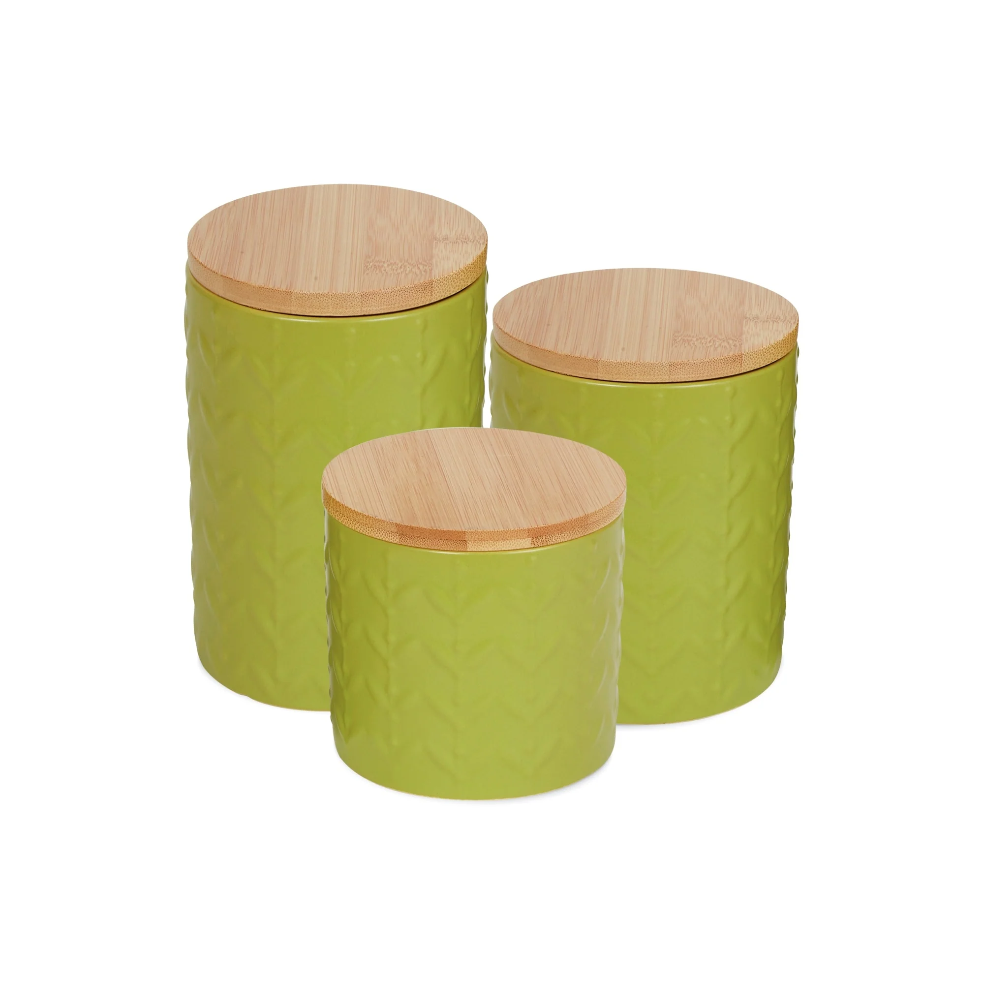 Retro Vine Texture Ceramic Canister (Set of 3)