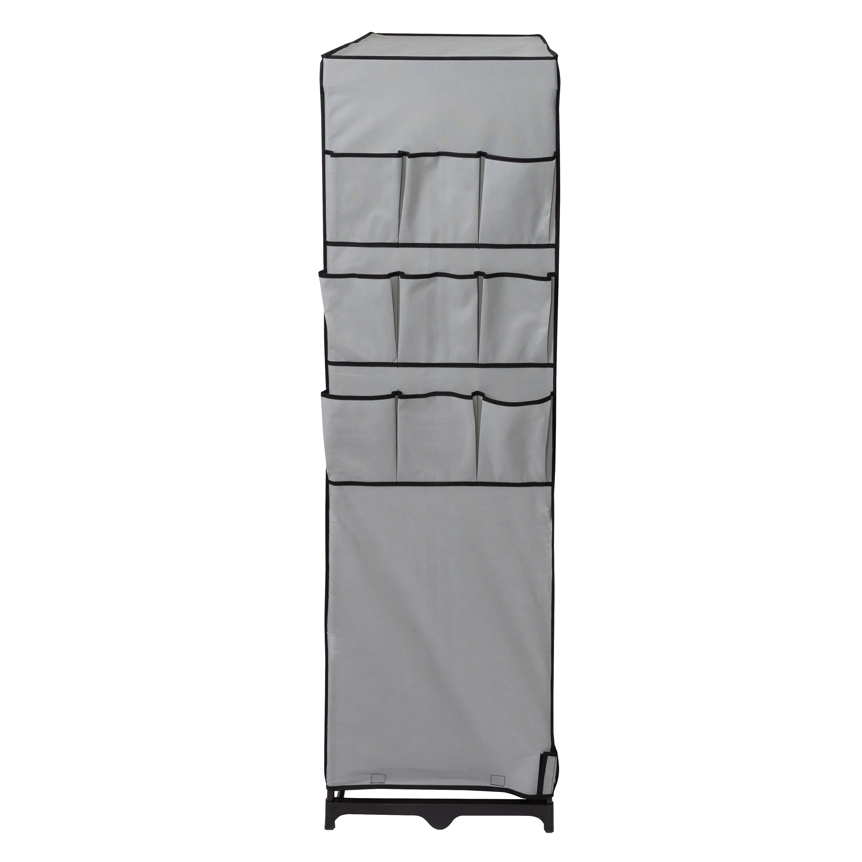 Honey-Can-Do Grey 2-Door Portable Closet with 18-Pockets