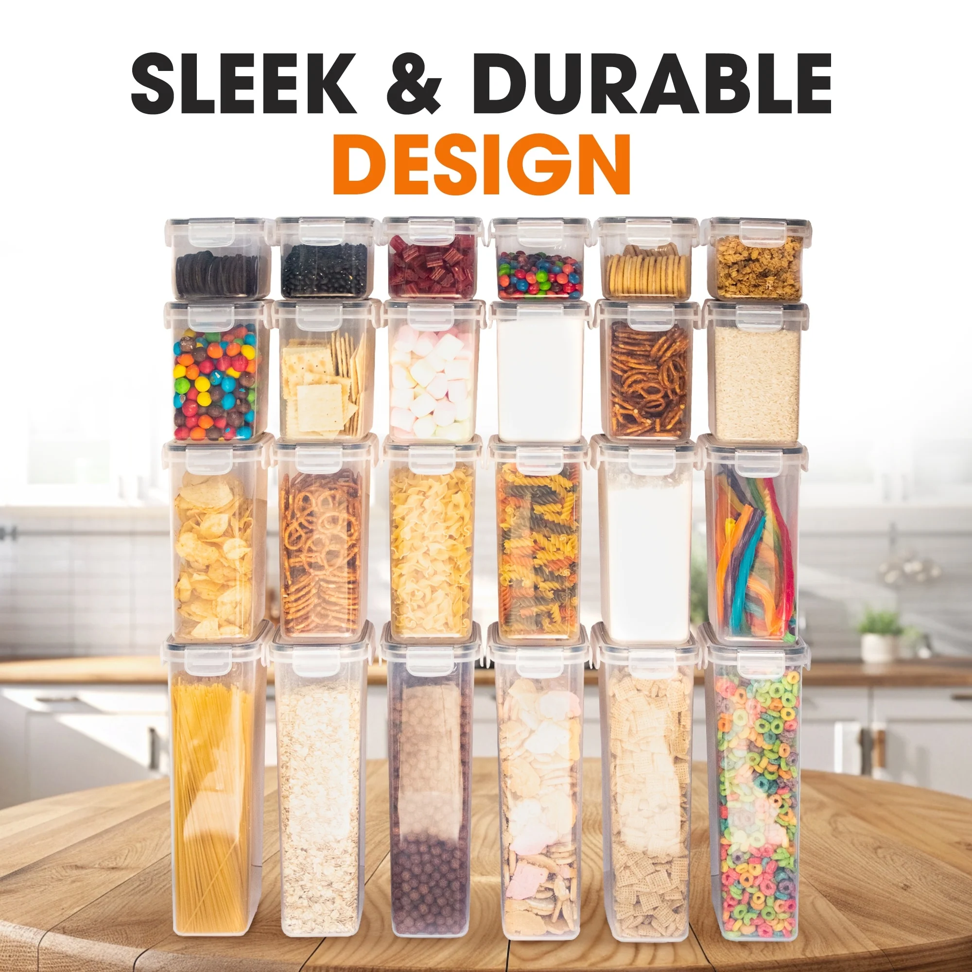 Cheer Collection Set of 24 Airtight Food Storage Containers