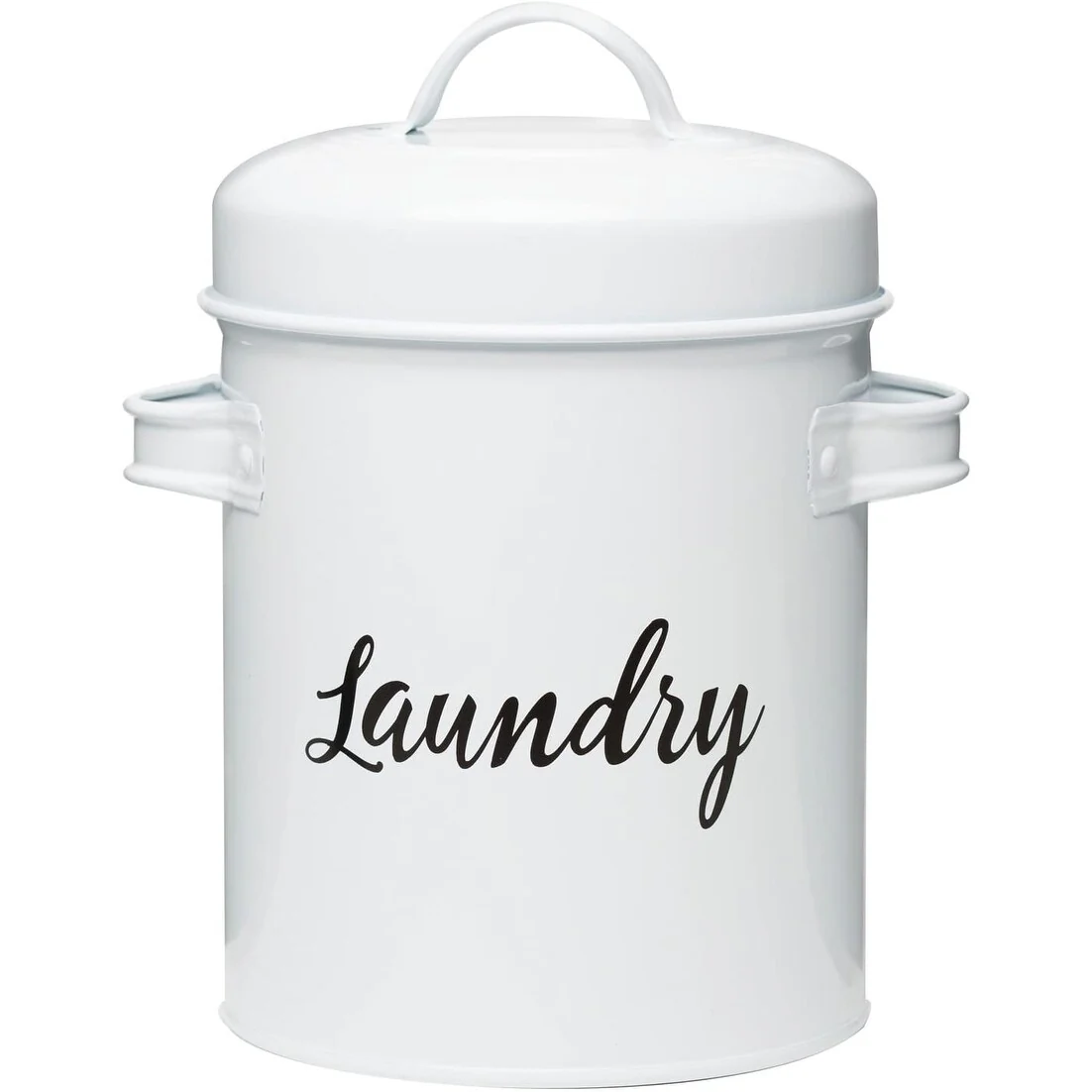 Amici Home Launderette Metal Canister Laundry Detergent Storage Tin