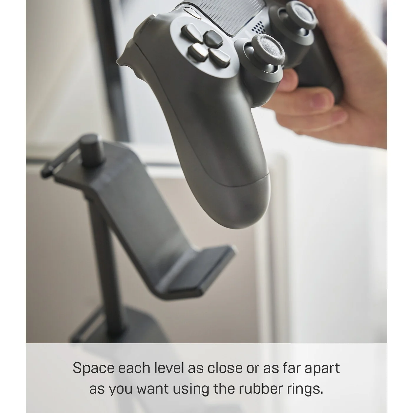 Yamazaki Home Controller Stand, Steel, Adjustable - L 6.69 x W 6.69 x H 15.16 inches