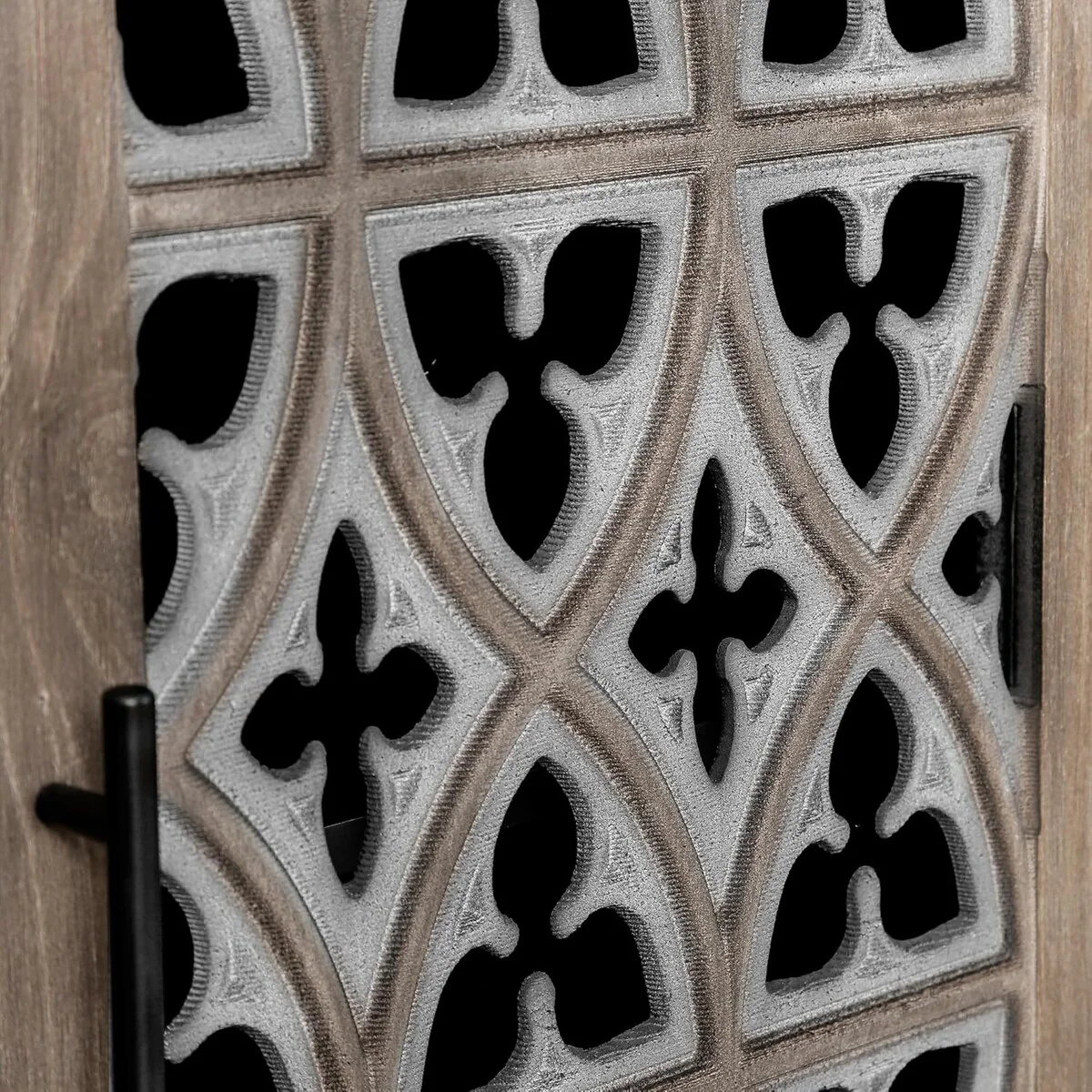 Roomfitters Hollow Four Door Antique Cabinet - American Country Style, Ideal for Living Room, TV Cabinet, Kitchen