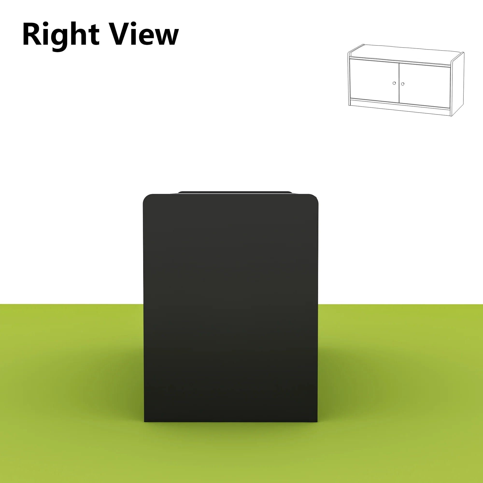 Hallway Shoes Storage Cabinet Bench with 2-Door & Padded Seat Cushion