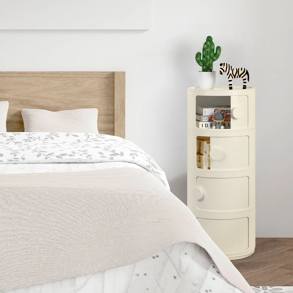 ABS Multifunction Storage Table Stackable Detachable Organizer