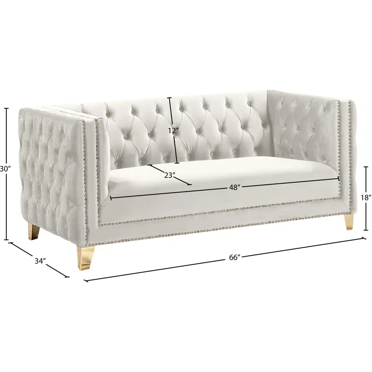 Sickels 66'' Velvet Loveseat