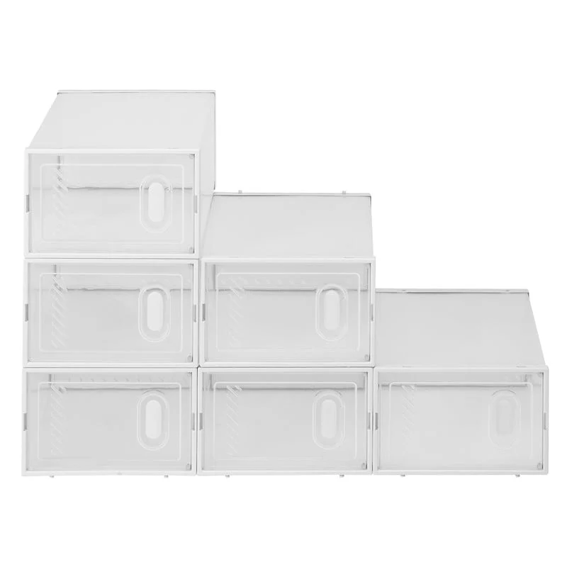 Clear Plastic Stackable Shoe Storage Boxes (Set of 18/12/6 )