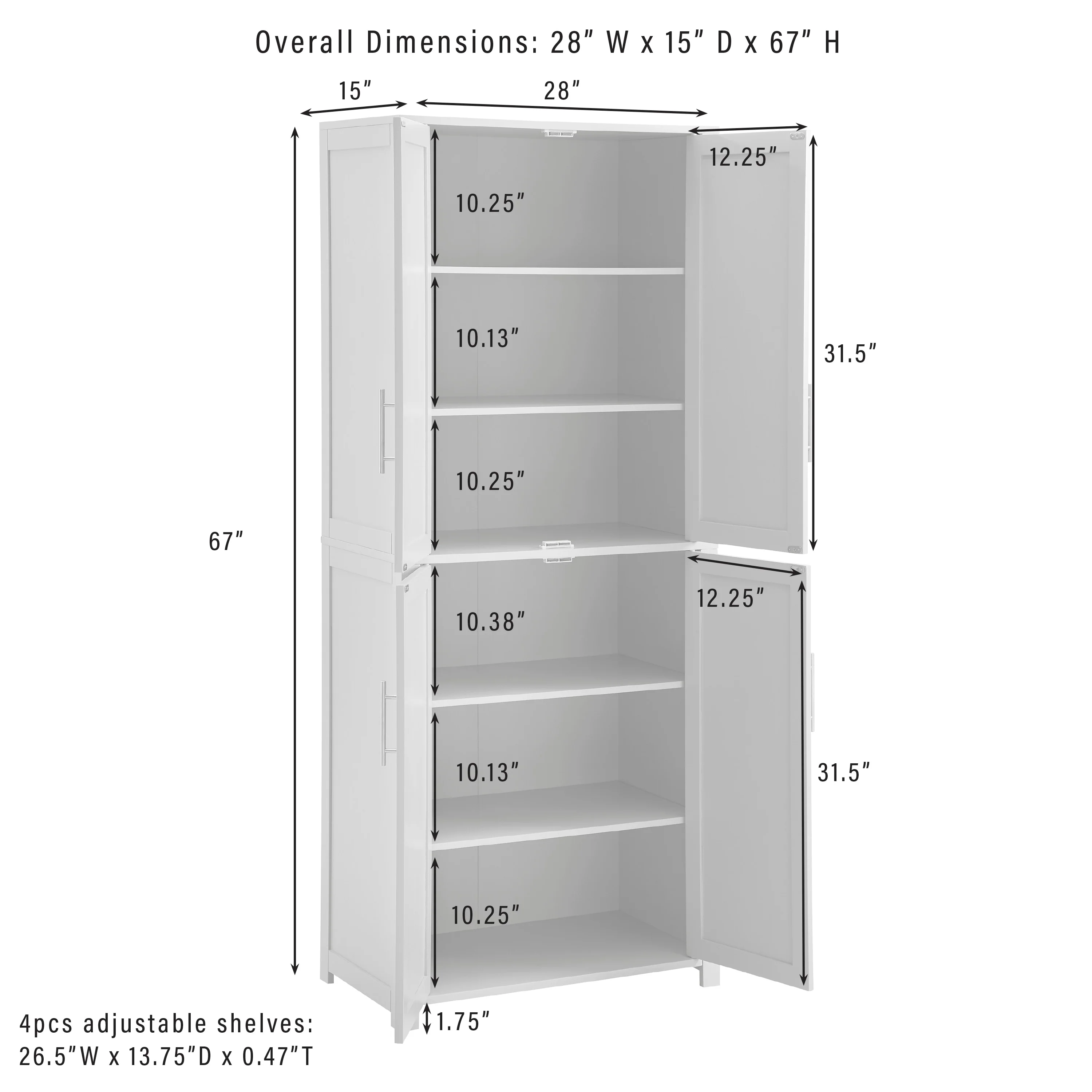 Crosley Savannah Tall Kitchen Storage Pantry