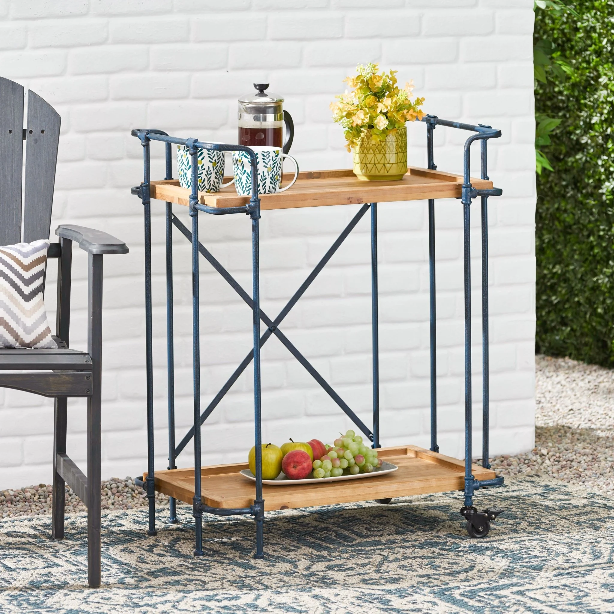 Metal Frame Bar Cart