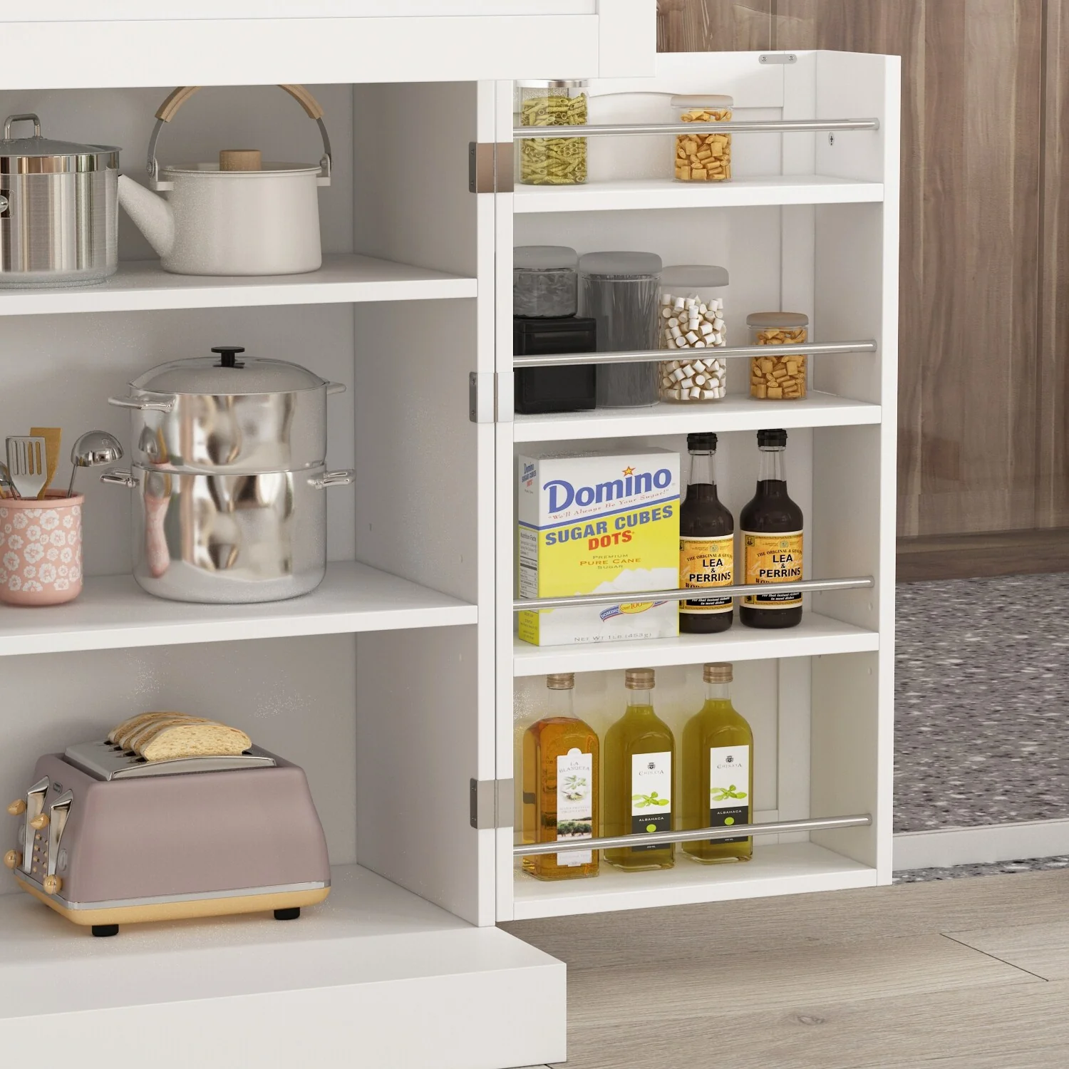 Freestanding Kitchen Pantry, Kitchen Cupboard Storage Cabinets