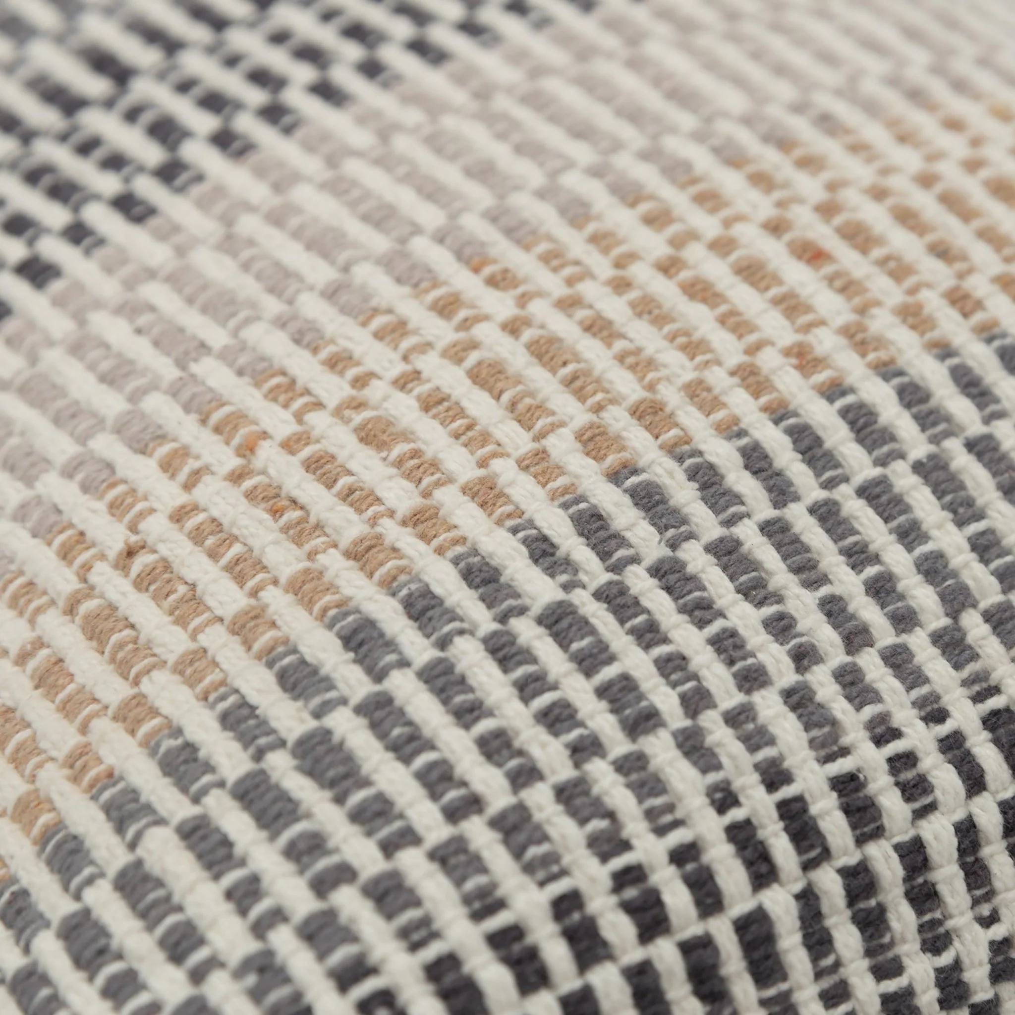 Woven Cotton Stripe Decorative Throw Pillow