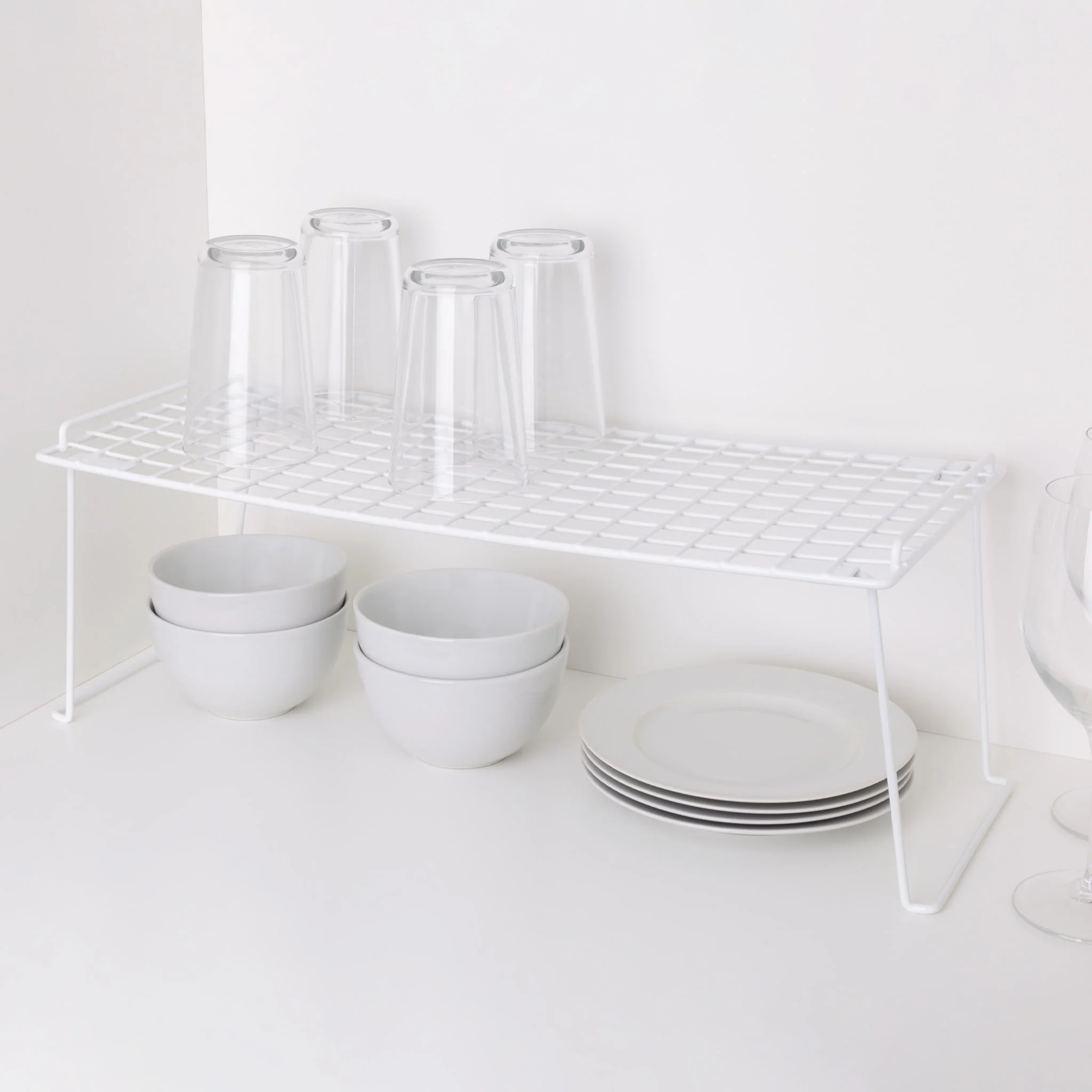 Smart Design Stacking Cabinet Shelf Rack - Extra Large 22 x 10 inch