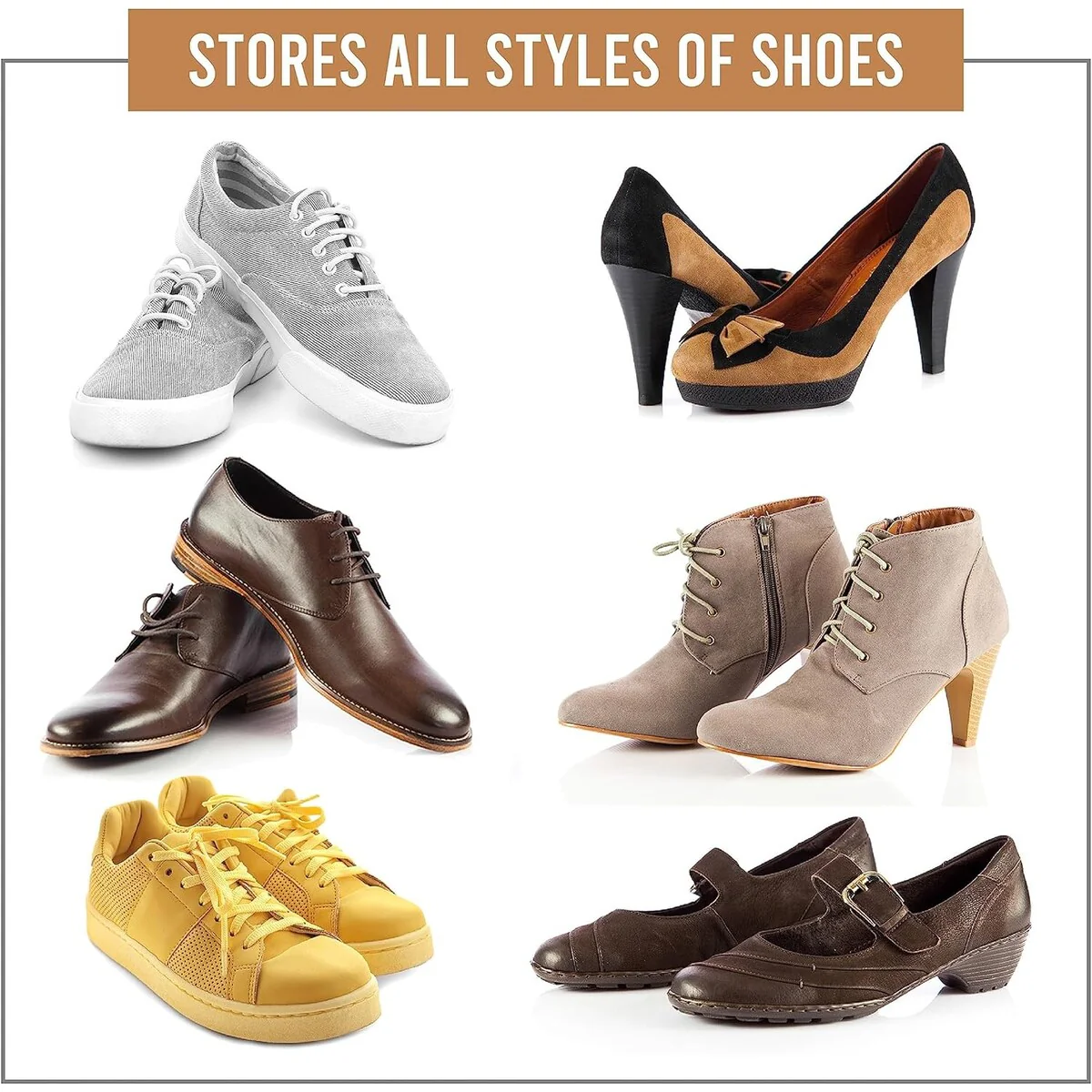 HOLDN' STORAGE Under Bed Shoe Organizer - Set of 2, Tear-Resistant 600D Material - Holds Up to 32 Pairs of Shoes