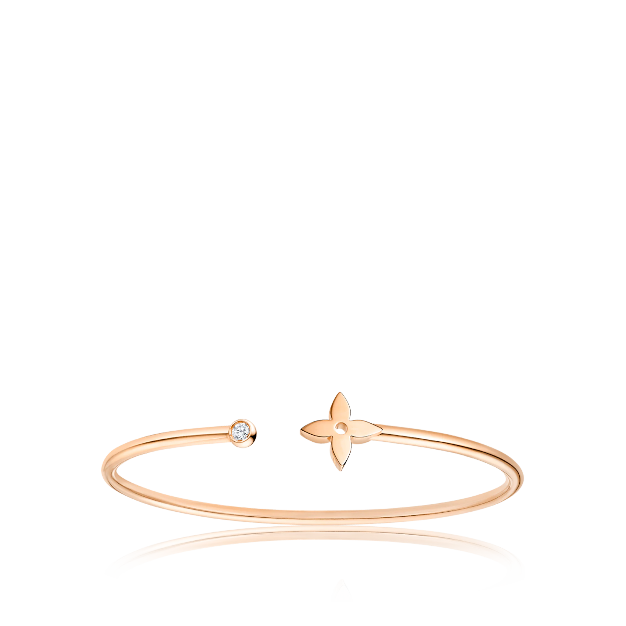 Louis Vuitton Idylle Blossom Twist Bracelet, Pink Gold And Diamonds