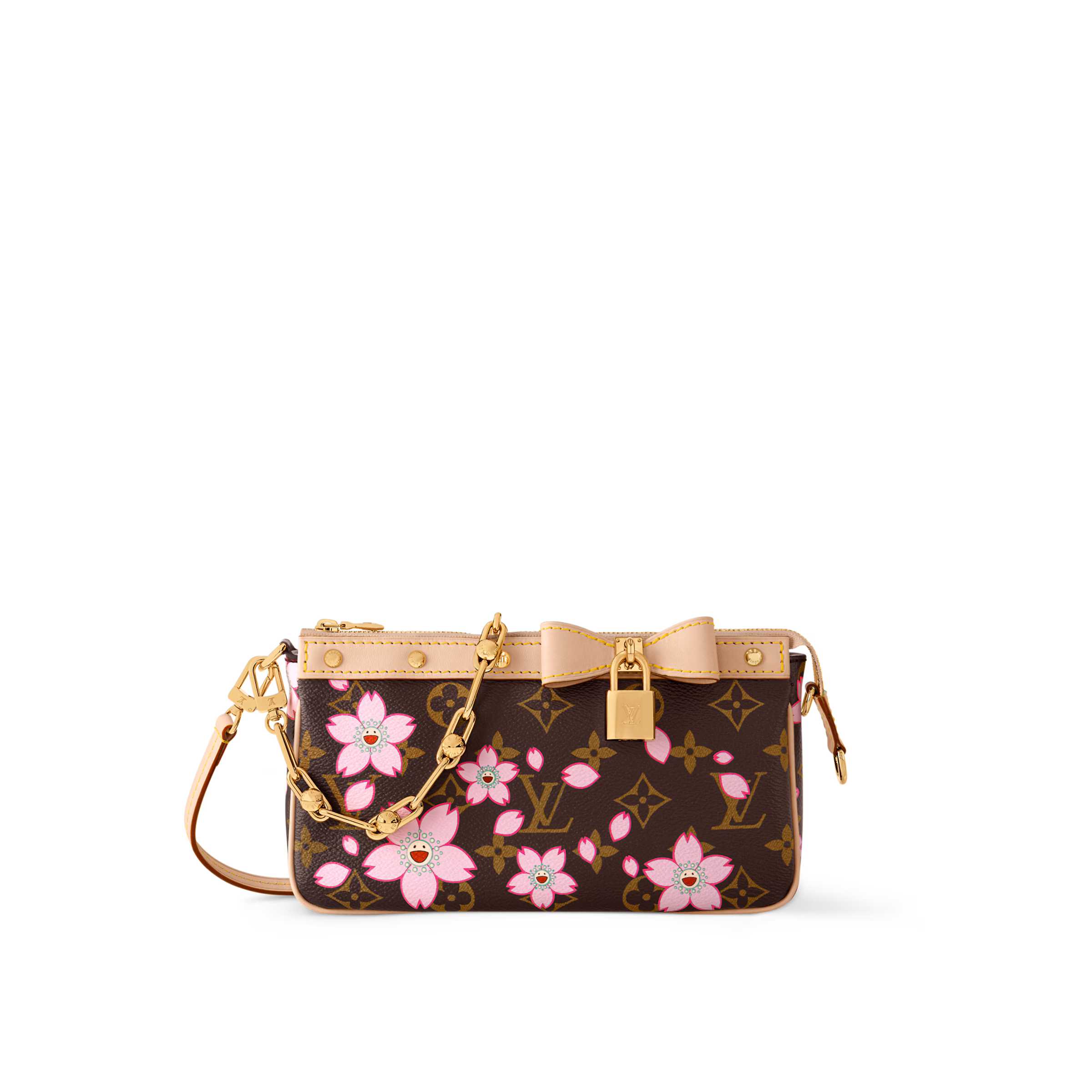 Louis Vuitton LV X TM Monogram Pochette Accessories Sakura Brown M13666