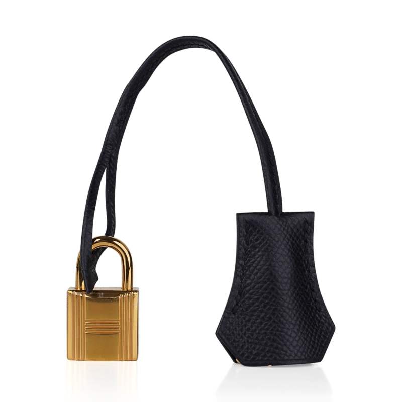 Hermes Birkin Sellier 25 Black Gold Hardware Epsom Leather New w/Box
