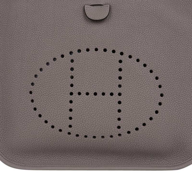 Hermes Evelyne PM Bag Gris Asphalte Palladium Hardware New w/Box