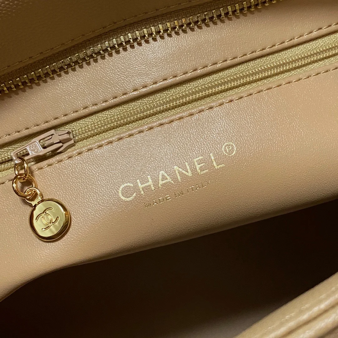 Chanel Medallion Tote Gold Hardware Caviar Yellow For Women, Women's Handbags, Shoulder Bags 15.6in/32cm