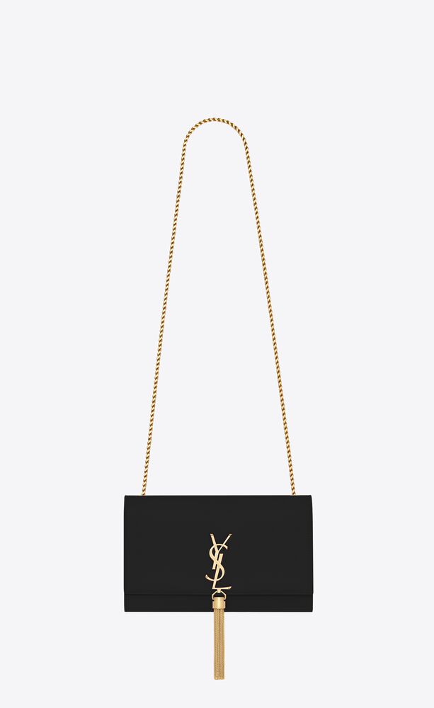 SAINT LAURENT KATE MEDIUM TASSEL IN GRAIN DE POUDRE EMBOSSED LEATHER