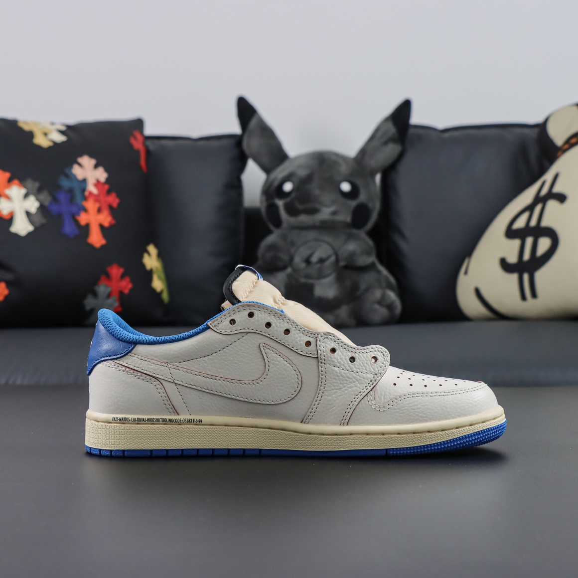 Jordan 1 Retro Low OG SP Fragment x Travis Scott Sail Military Blue 2025
