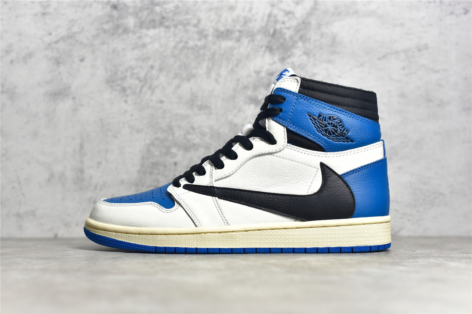 Travis Scott × Fragment × Air Jordan 1 High OG TS SP “Military Blue” Reps