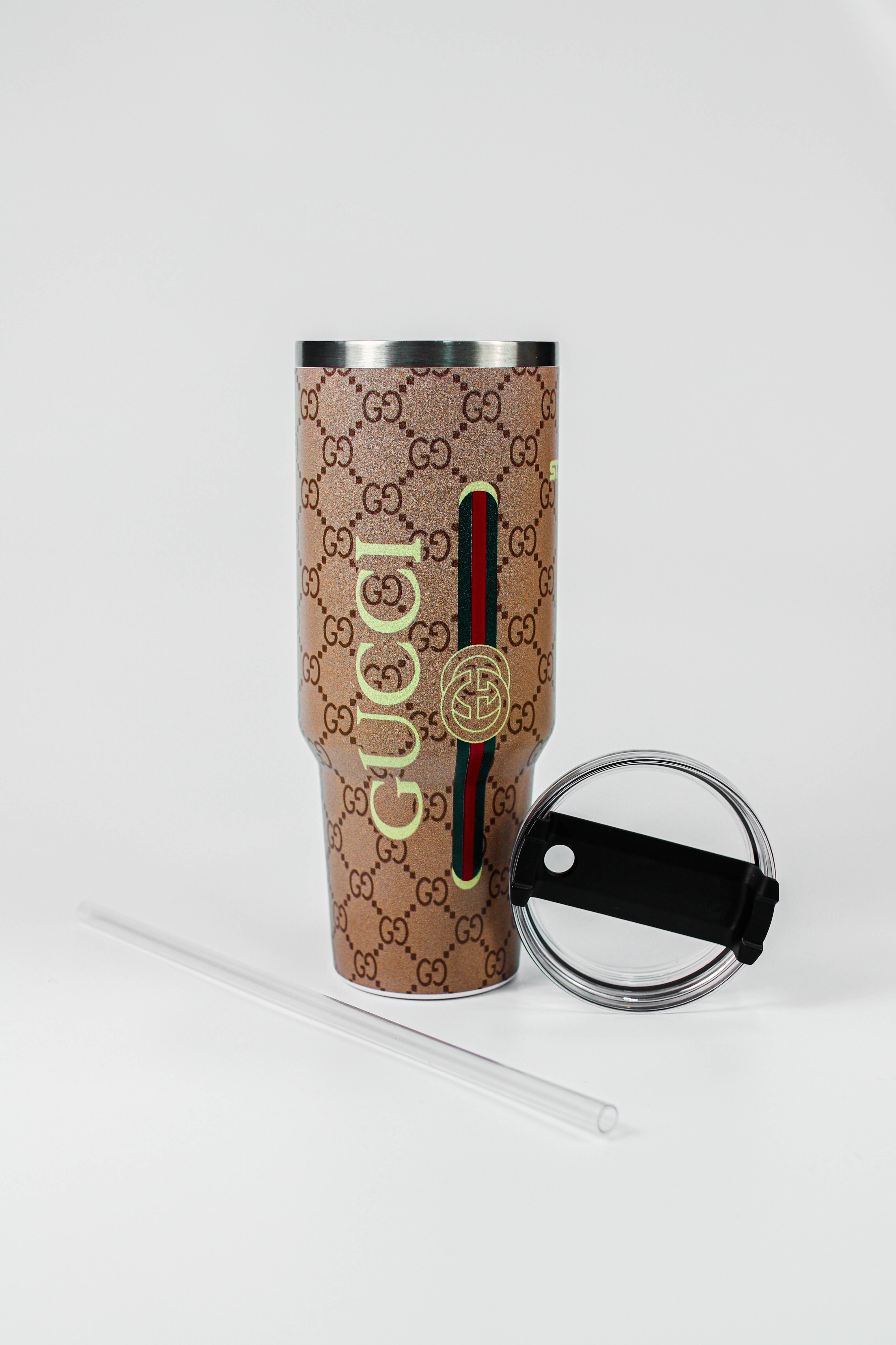 Gucci Tumblers – 40oz Stainless Steel Insulated Tumbler with Handle and Straw