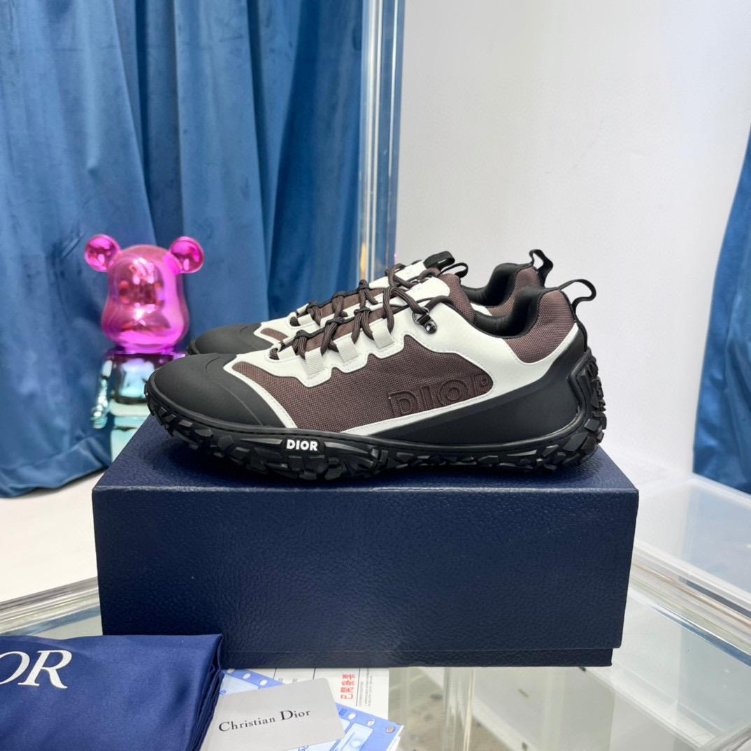 Dior Diorizon Hiking Ankle Boot Coffer Technical Mesh with Black Rubber