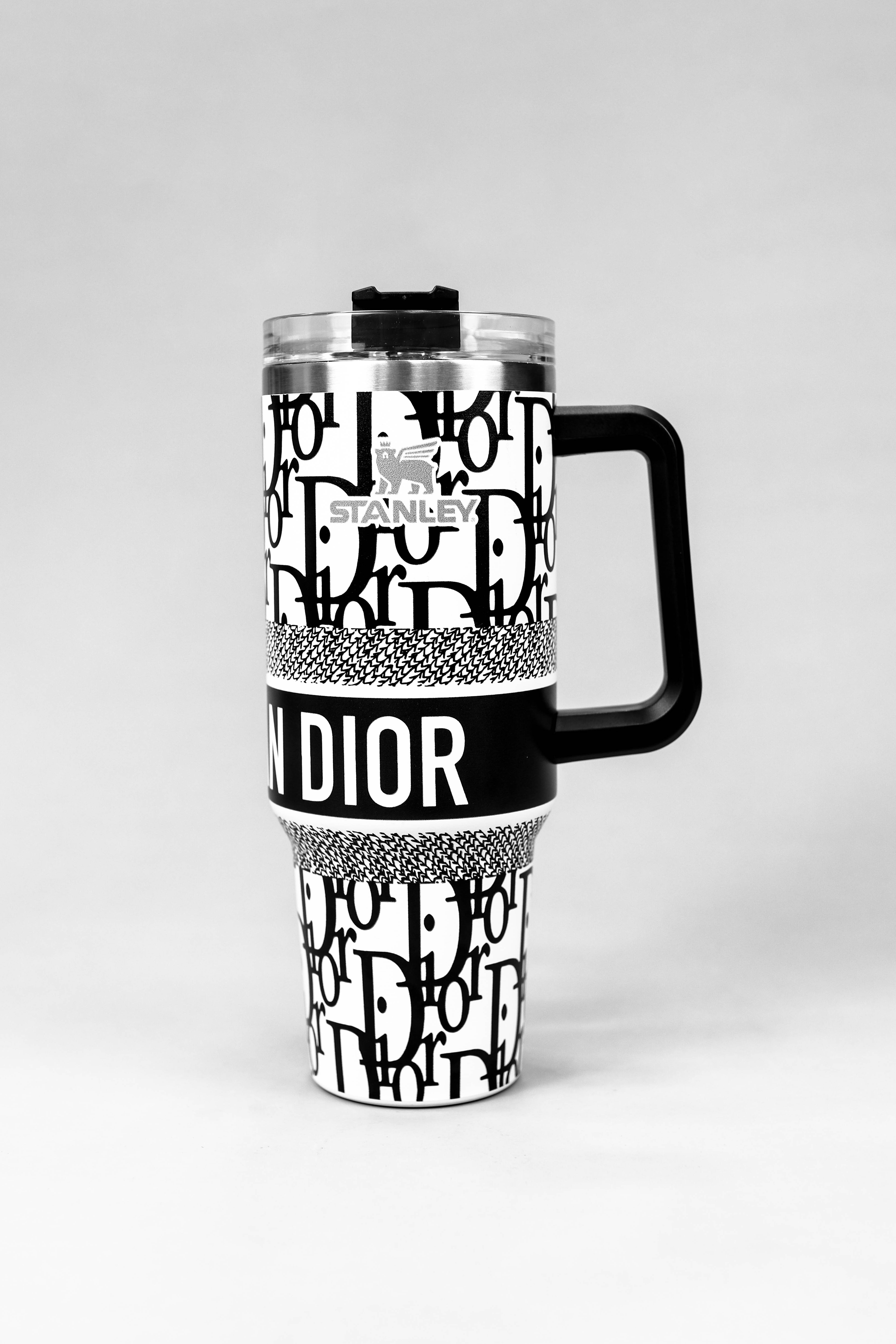 Christian Dior Tumblers – 40oz Stainless Steel Insulated Tumbler with Handle and Straw