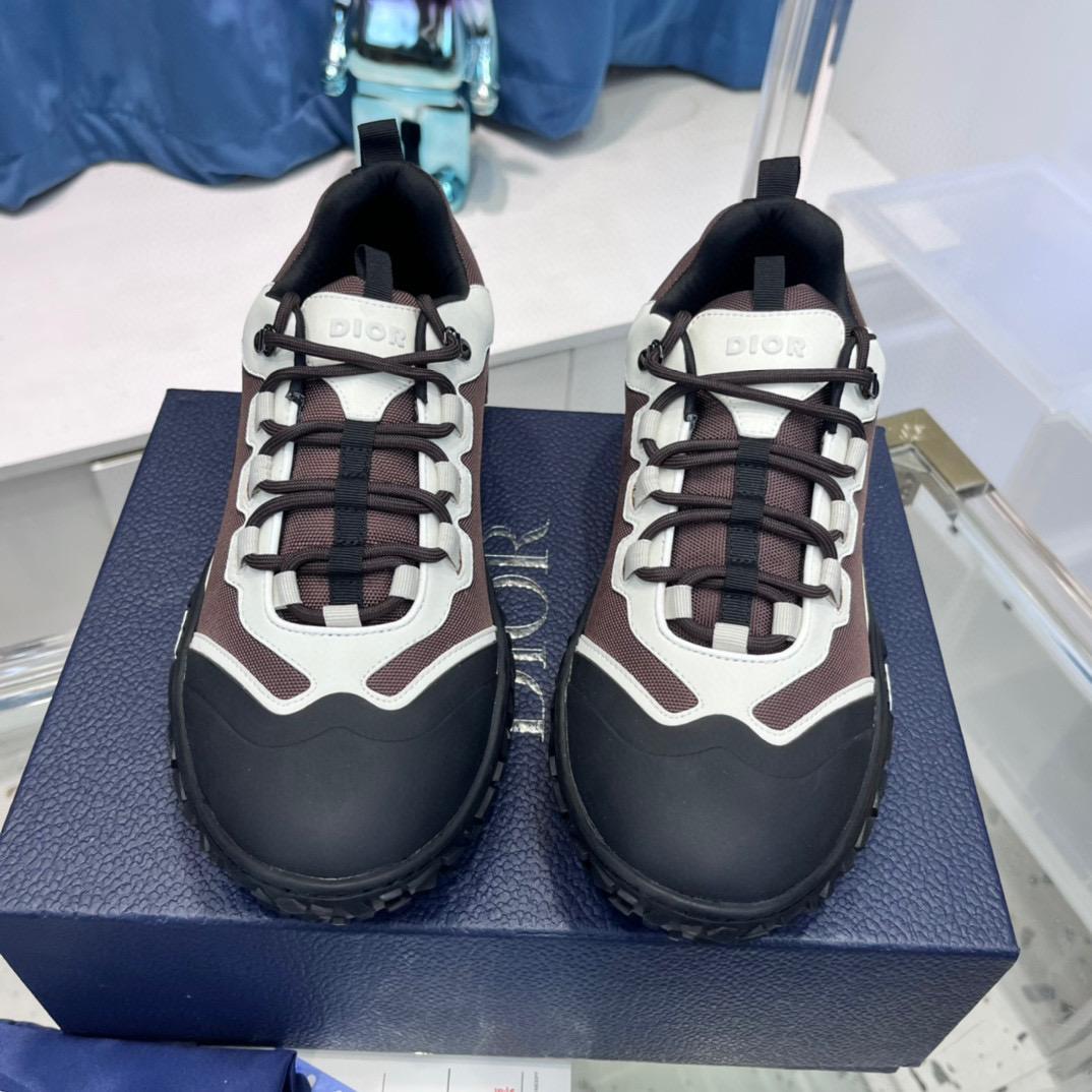Dior Diorizon Hiking Ankle Boot Coffer Technical Mesh with Black Rubber