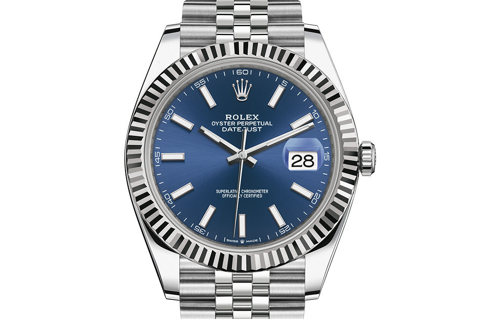 Rolex DATEJUST 41 Oyster, 41 mm, Oystersteel and white gold,M126334-0001
