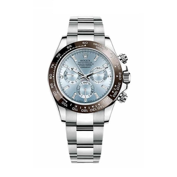 Rolex Daytona, Blue dial, Ceramic Bezel, Oyster bracelet, Platinum Watch 116506 id