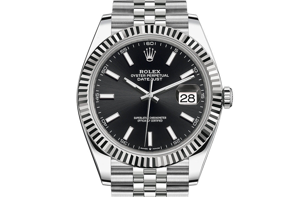 Rolex DATEJUST 41 Oyster, 41 mm, Oystersteel and white gold,M126334-0018