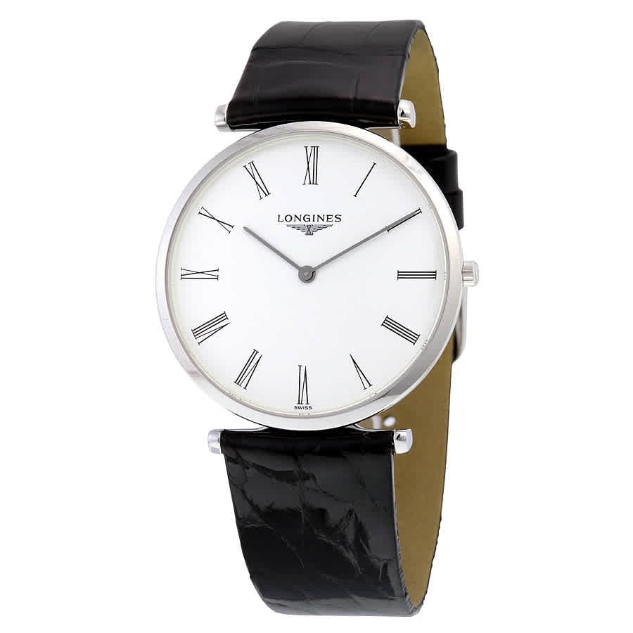 Longines Women's L4.755.4.11.2 La Grande Classique Black Leather Watch