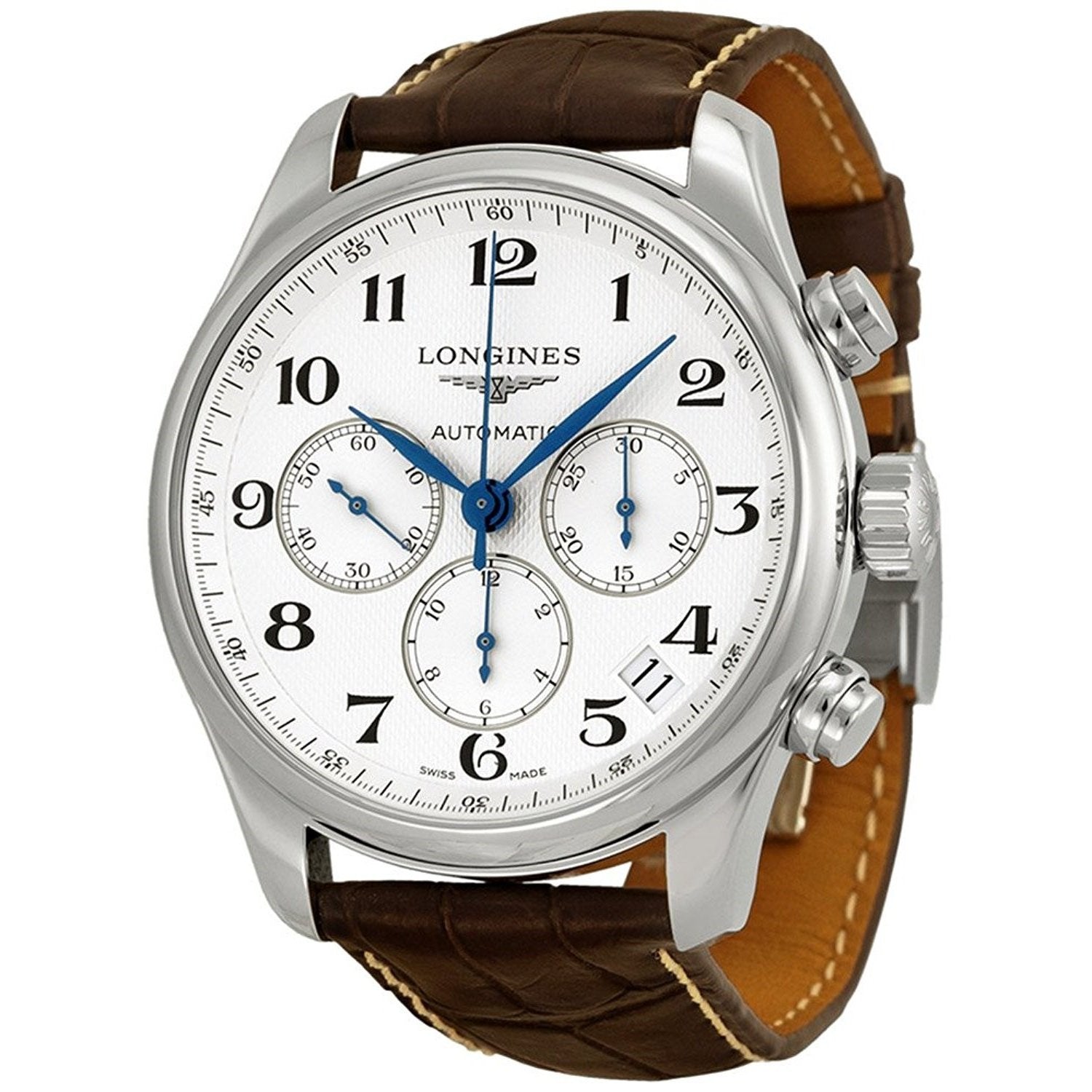 Longines Men's L26934783 Master Chronograph Automatic Brown Leather Watch