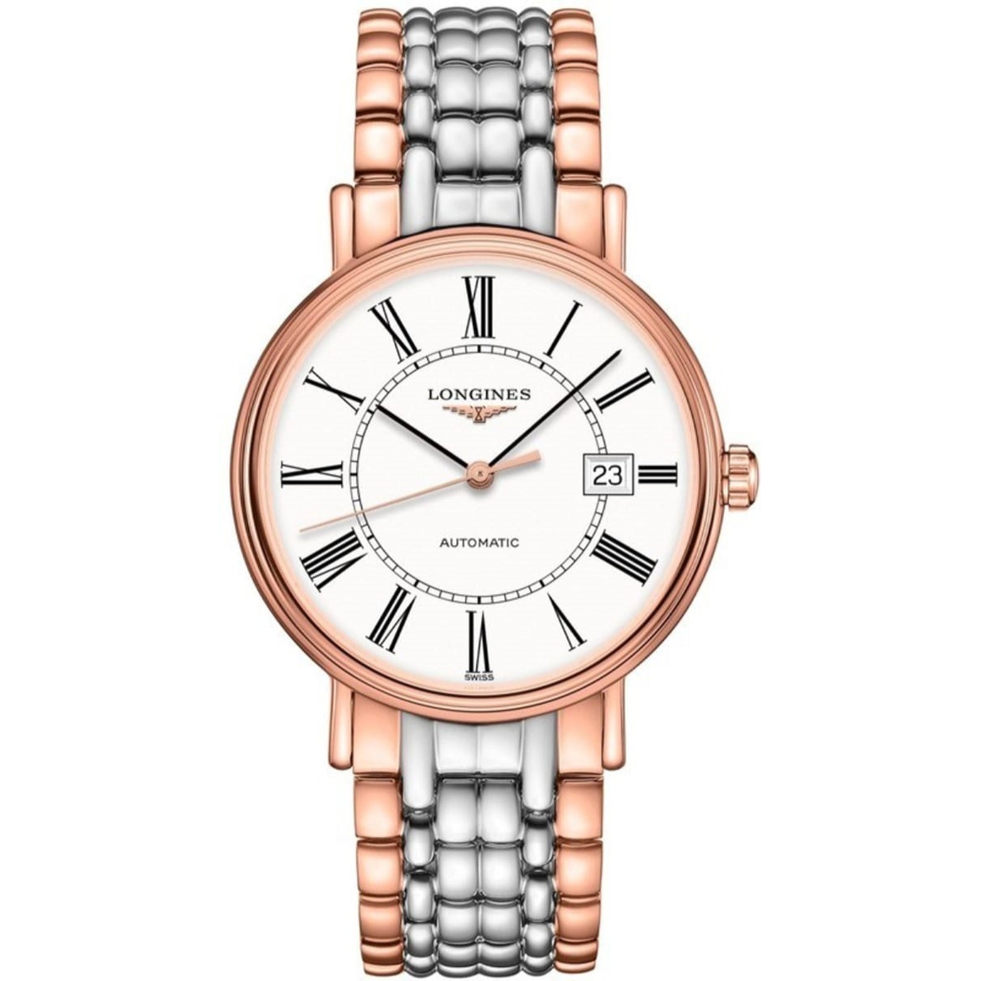 Longines Unisex L4.922.1.11.7 Presence Two-Tone Stainless Steel Watch