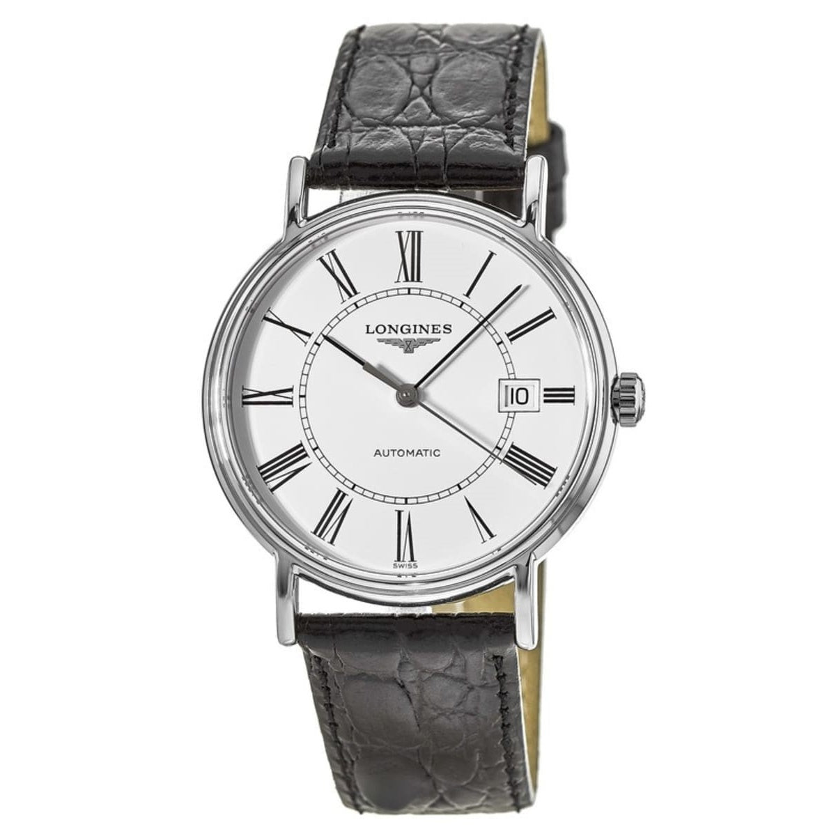 Longines Men's L4.921.4.11.2 La Grande Classique Black Leather Watch