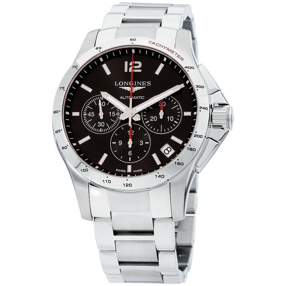 Longines Men's L3.697.4.56.6 Conquest Chronograph Stainless Steel Watch