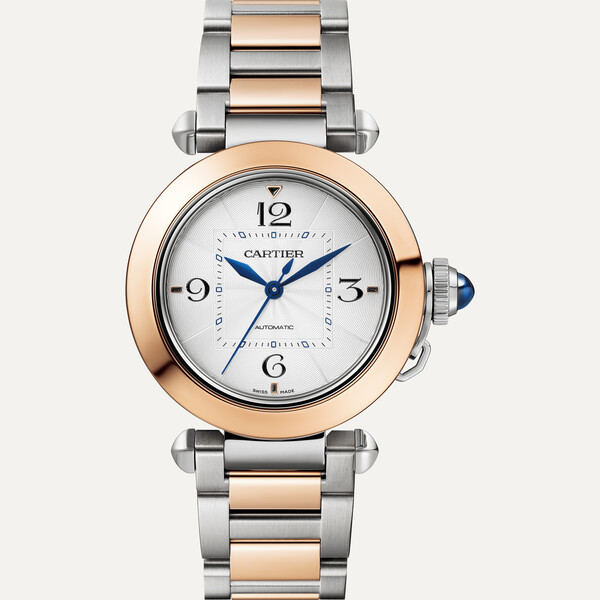 Cartier Pasha de Cartier 35mm 18K Rose Gold & Stainless steel Ladies Watch, W2PA0008