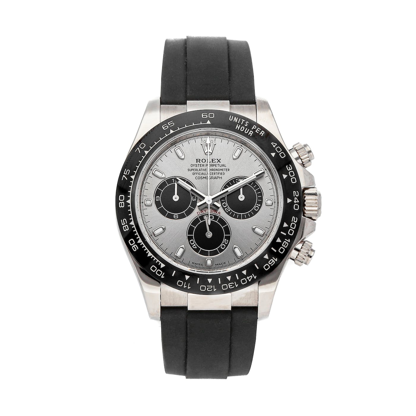 Rolex Daytona White Gold Steel Dial Oysterflex Strap 116519ln-0027