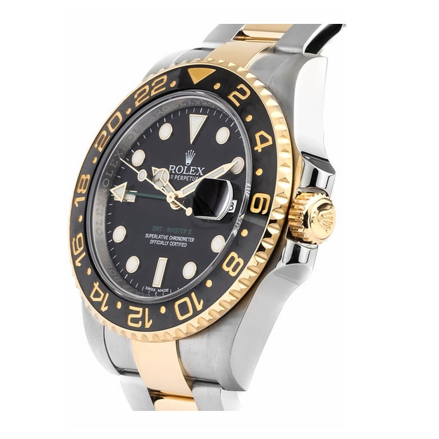 Rolex GMT-Master II Two Tone Black Dial Men's Watch 116713LN-0001