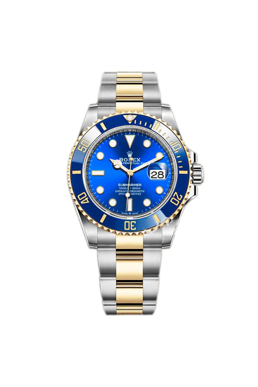 Rolex Submariner 41 Black Dial Stainless Steel and 18K Yellow Gold Bracelet Automatic Men's Watch 126613LB