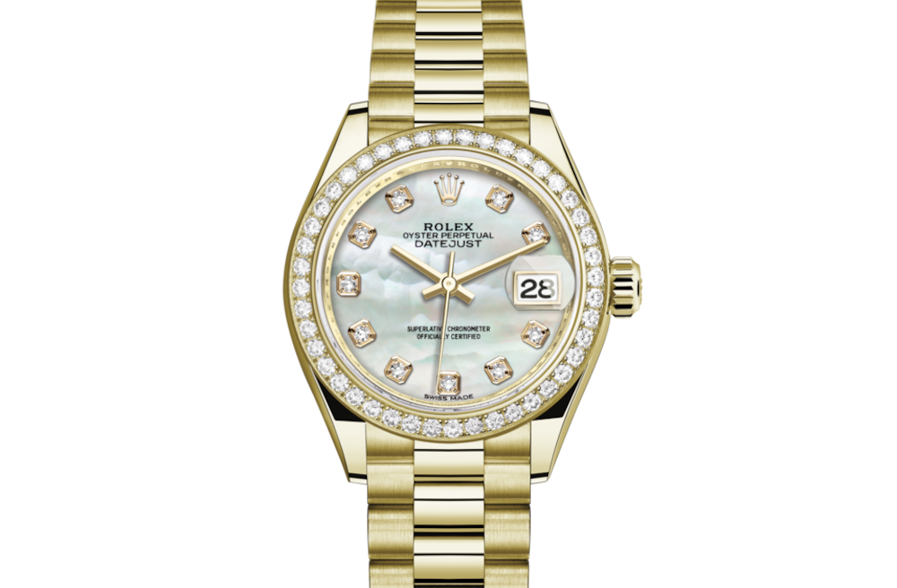 LadyRolex DATEJUST White Mother-of-pearl Set With Diamonds,279138RBR