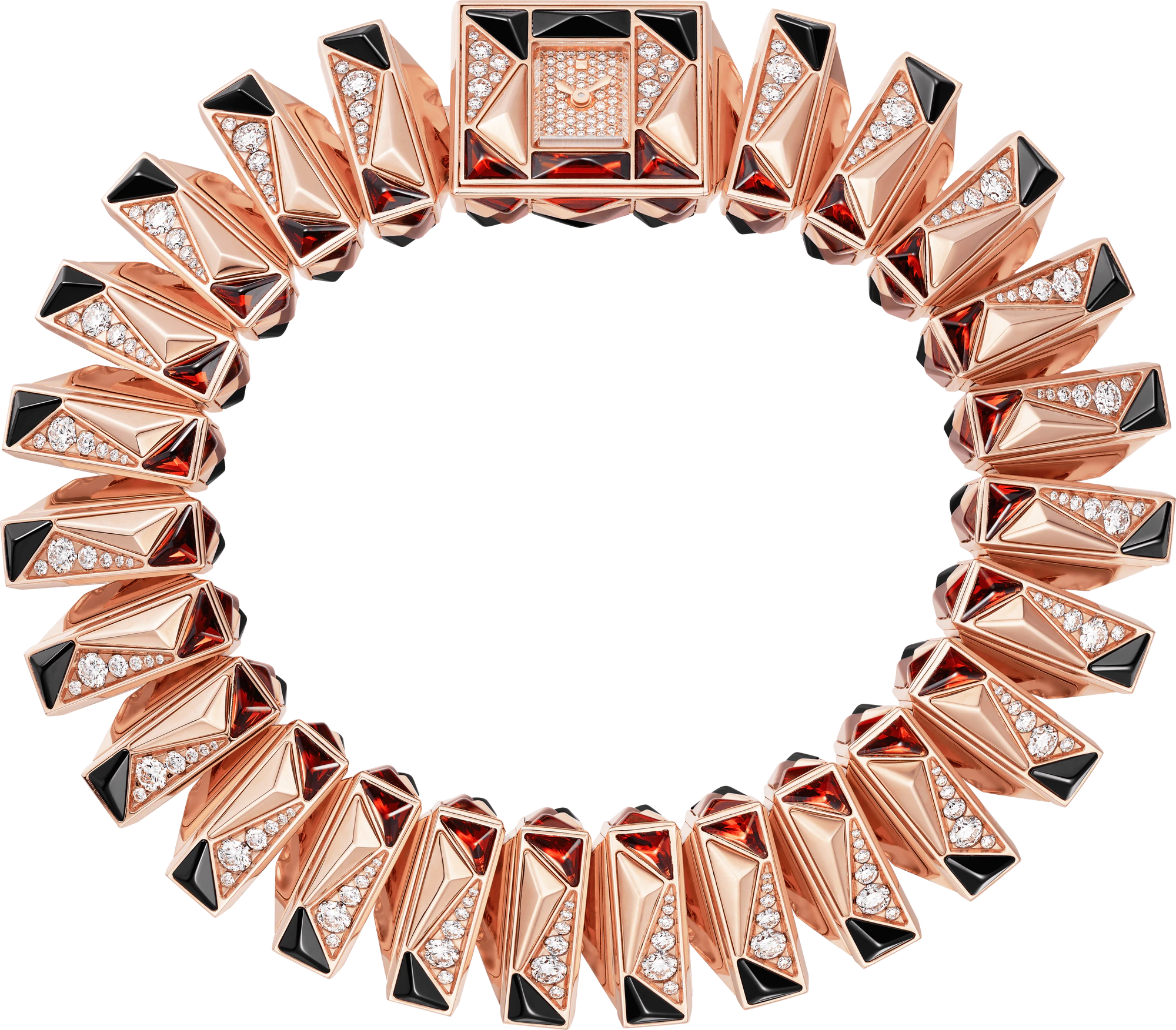 Cartier Libre Rose Gold & Diamonds & Garnets & Moonstones & Spinels Lady’s Watch, HPI01564