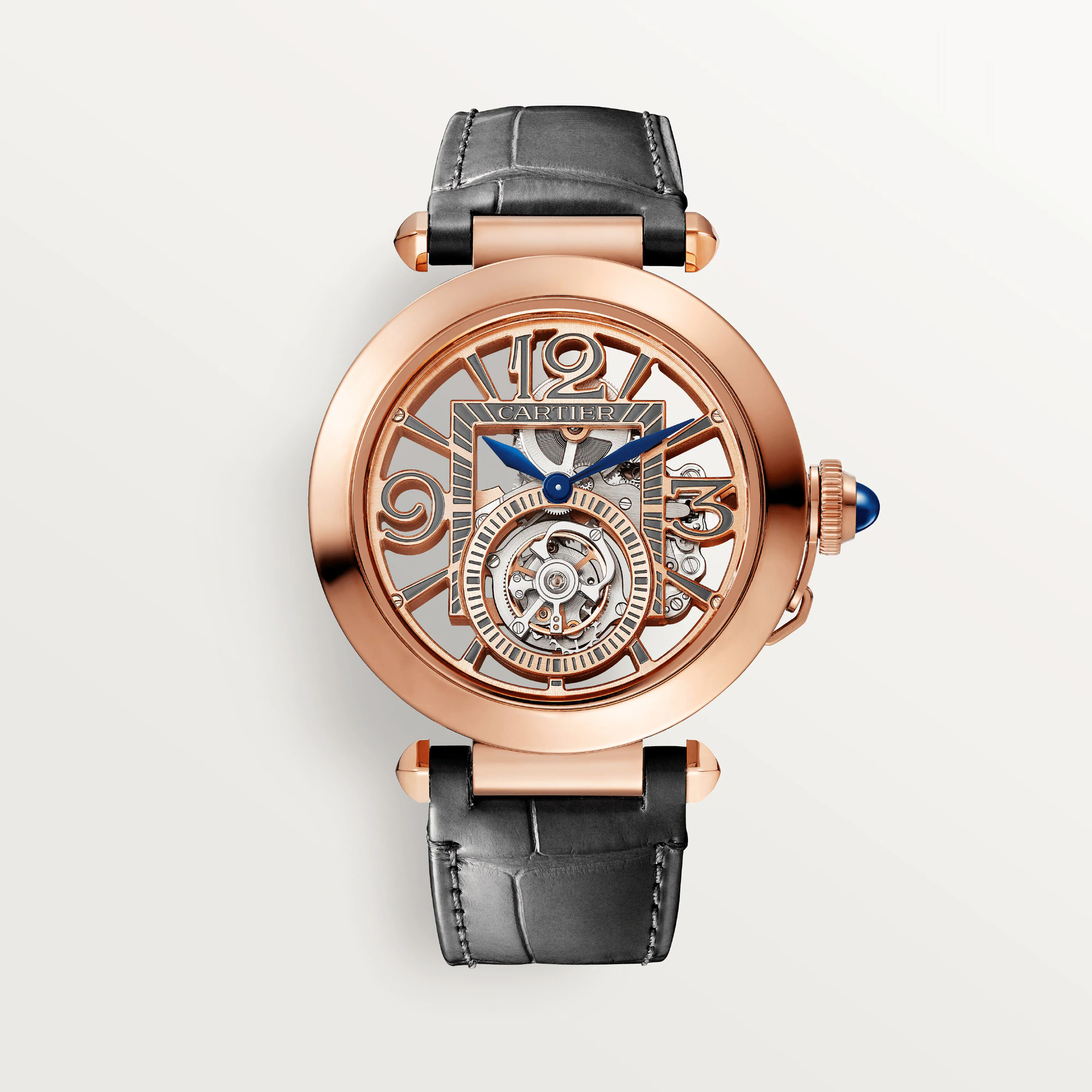Cartier Pasha de Cartier 41mm 18K Rose Gold Skeleton Watch, WHPA0006