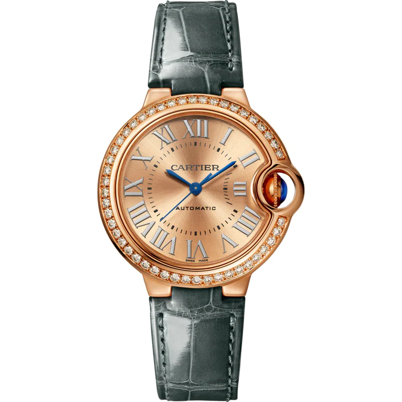 Cartier Ballon Bleu 33 mm Rose Gold & Diamonds Lady’s Watch, WJBB0076