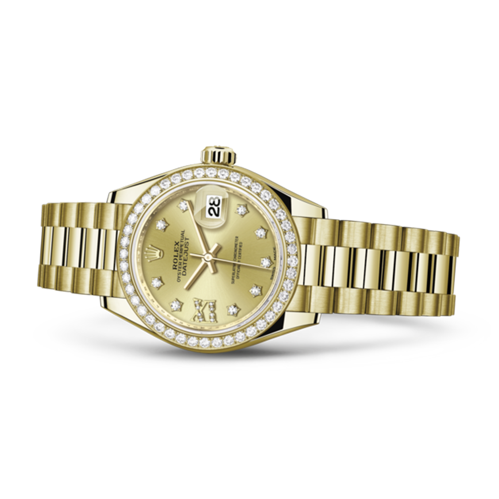 LadyRolex DATEJUST Champagne-color Set With Diamonds,279138RBR