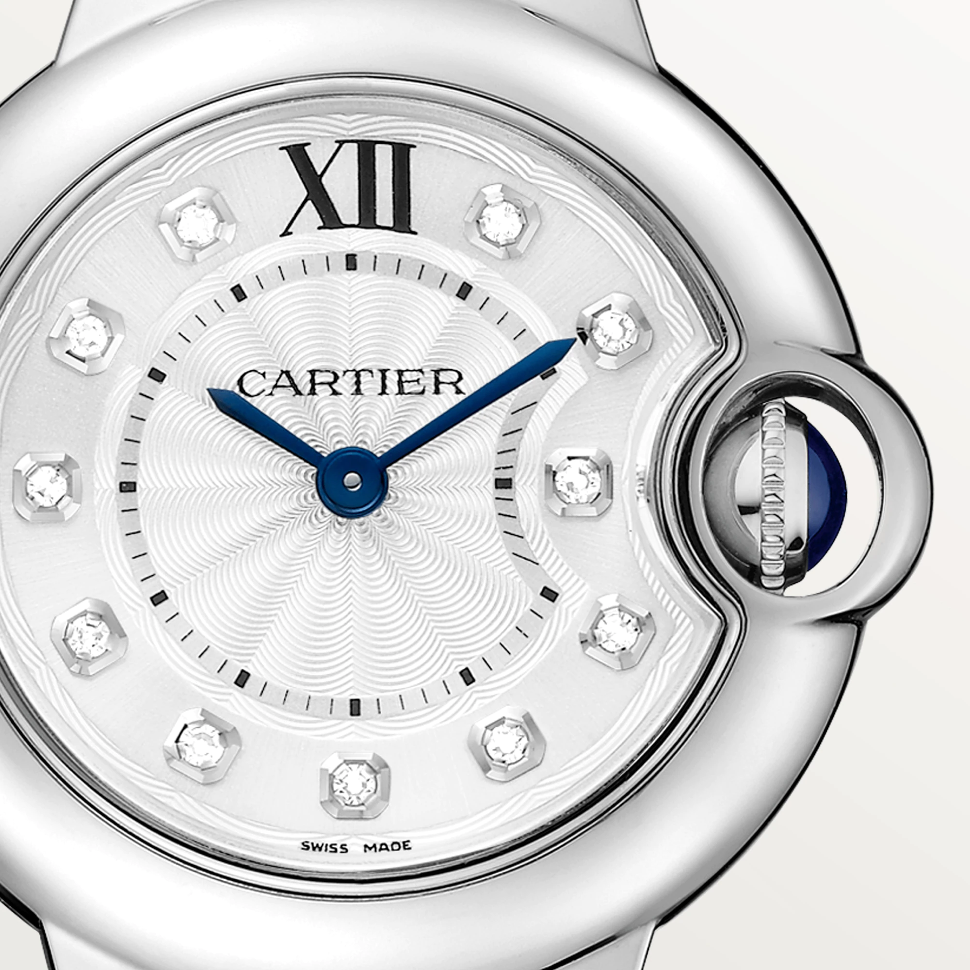 Cartier Ballon Bleu Stainless Steel & Diamonds Lady’s Watch, WE902073