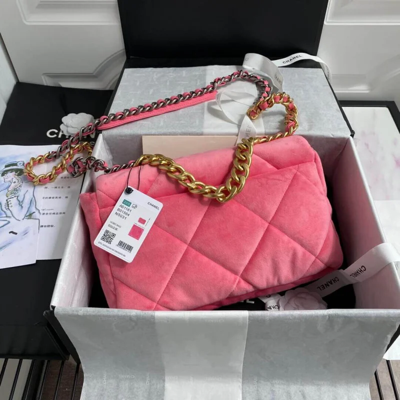 Chanel 19 Large Velvet Flap Bag As1161