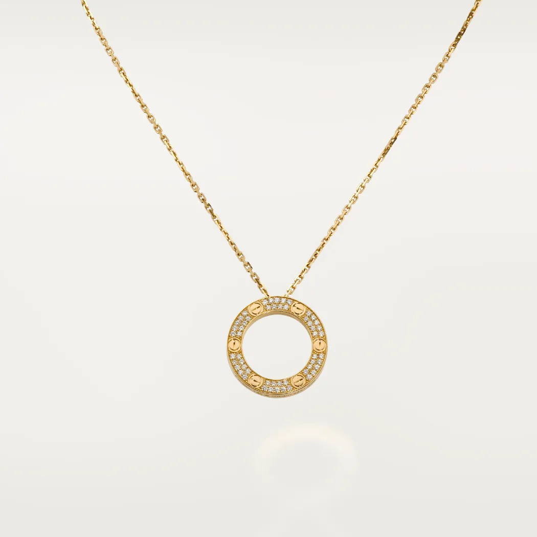 LOVE NECKLACE, DIAMOND-PAVED