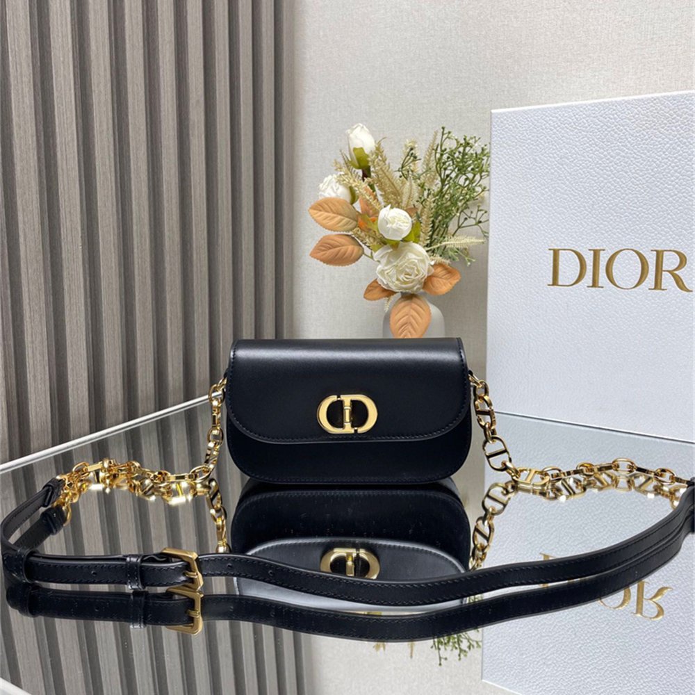 Dior 30 Montaigne Avenue Bag Black Box Calfskin