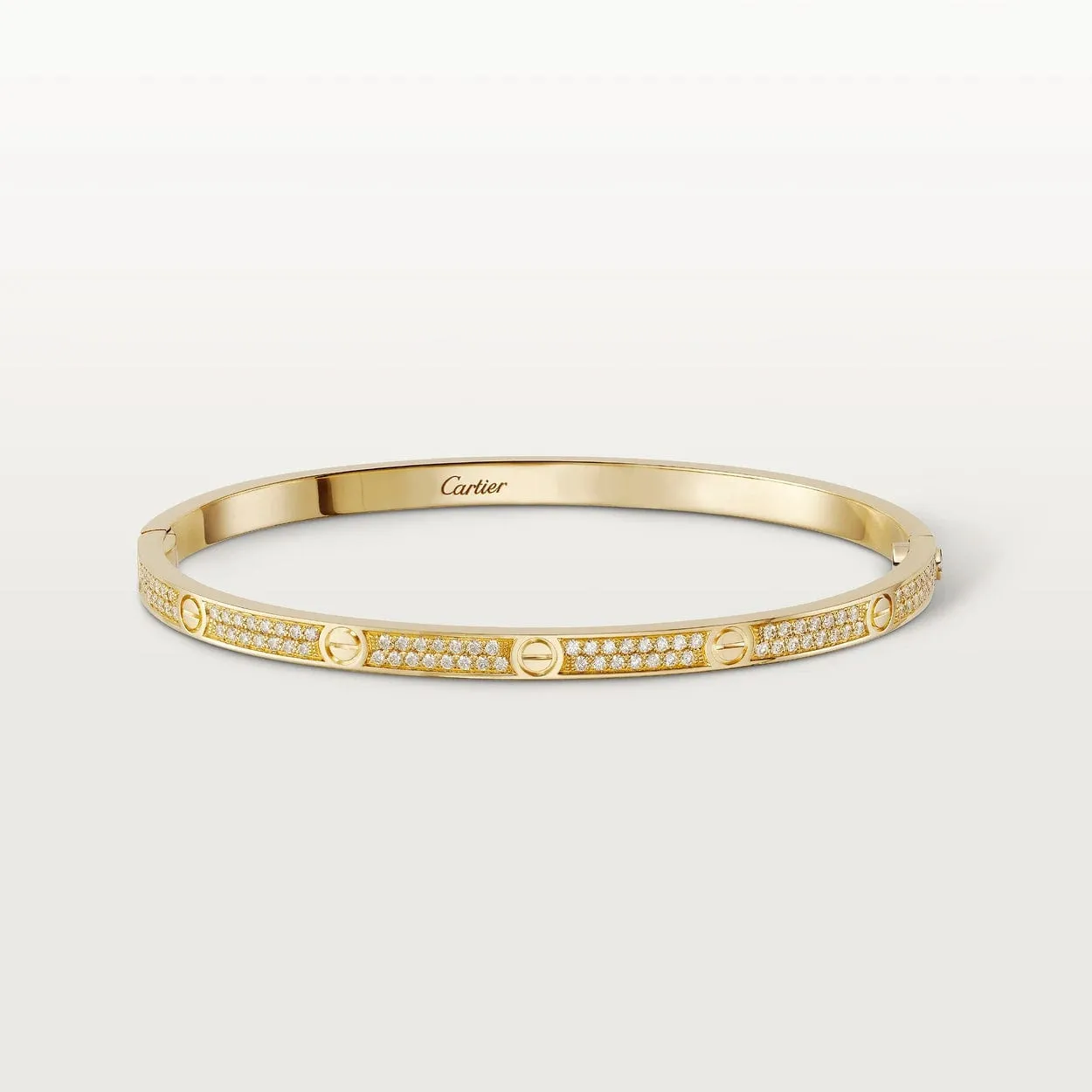 car The London Love Bracelet-Diamond Paved Small Model-4mm Width